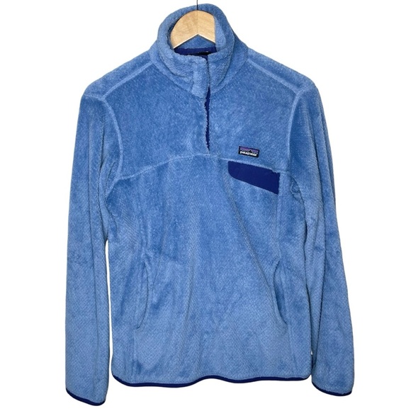 Patagonia Re-Tool T-Snap Fleece Half-Snap Pullover Blue Polartec Medium - Picture 1 of 14